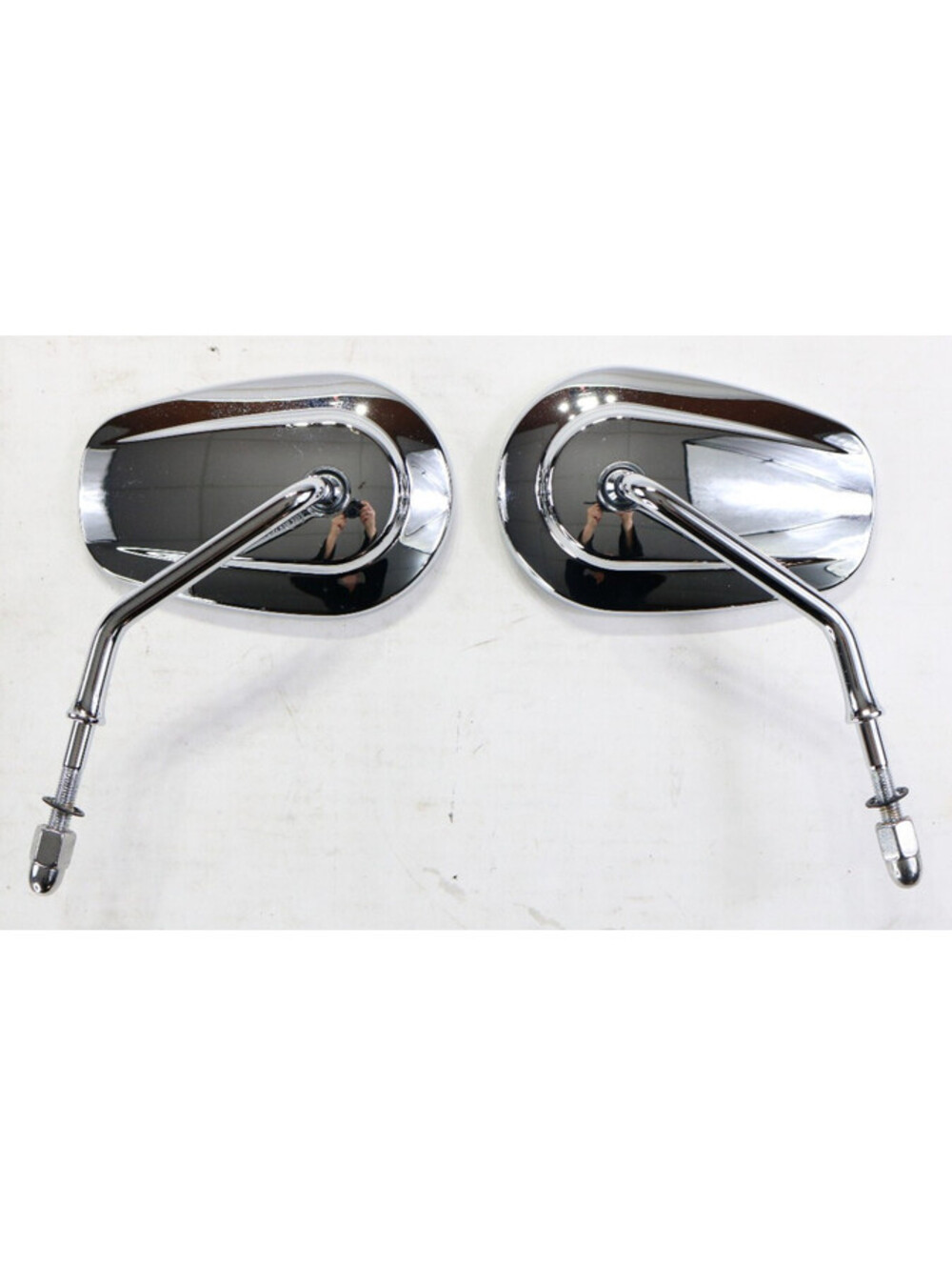 harley davidson short stem mirrors chrome acorn nuts washers right left oem bar